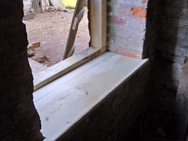 New sill for the gear pit hatchway