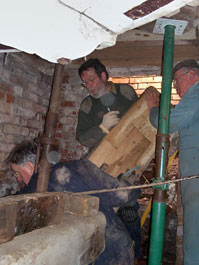 Getting the hurst post into position