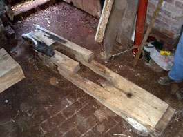 Hurst timbers removed for inspection