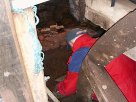 Wheel Pit Repairs in Progress