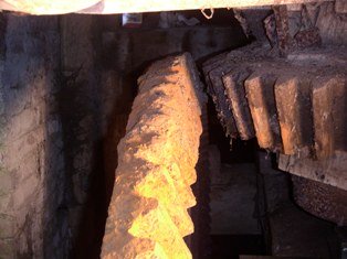 Clogged teeth on the pit gear Clogged teeth on the pit gear