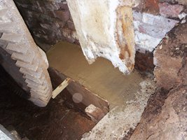 The last section of underpinning