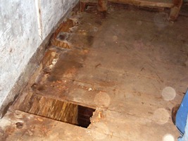 Dry rot in the floor