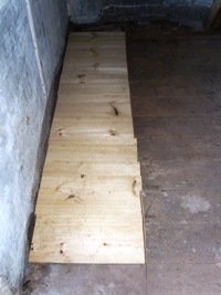 Newly repaired flooring
